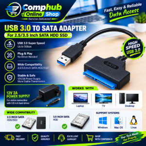 SATA to USB 3.0 adapter for 2.5 and 3.5 inch HDD SSD with power supply